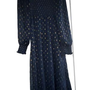 Smocked Long Sleeve Maxi Dress XL Originally $150